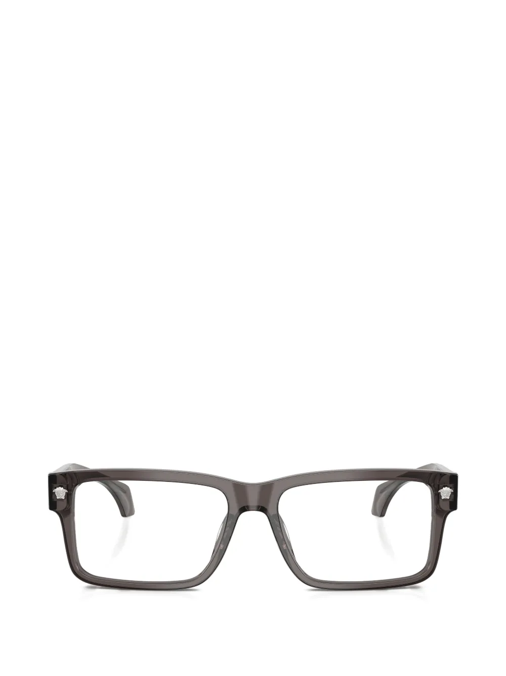 Versace Eyewear Medusa plaque rectangle-frame glasses - Grigio