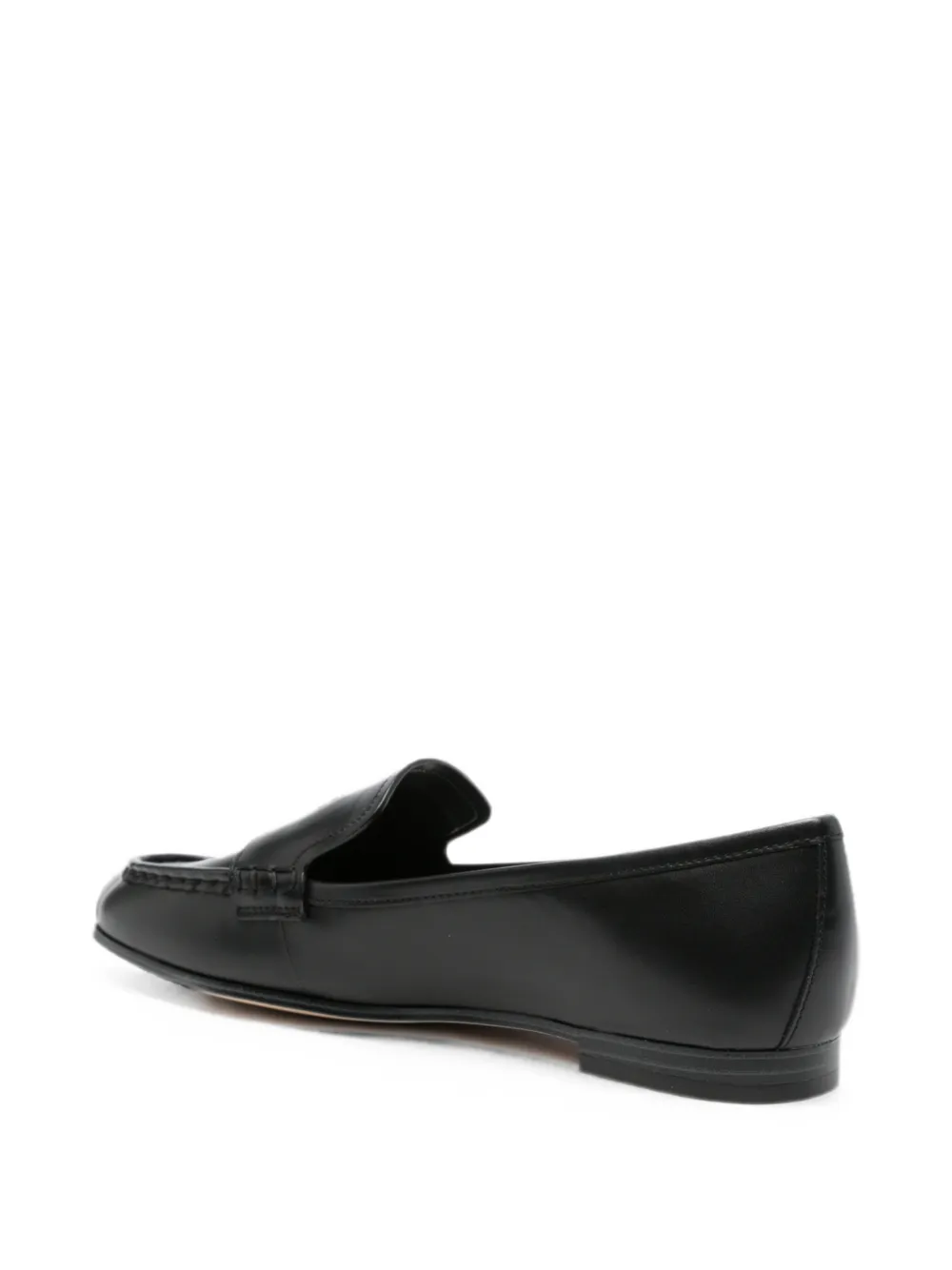 Michael Kors Jennings logo-plaque leather loafers Zwart