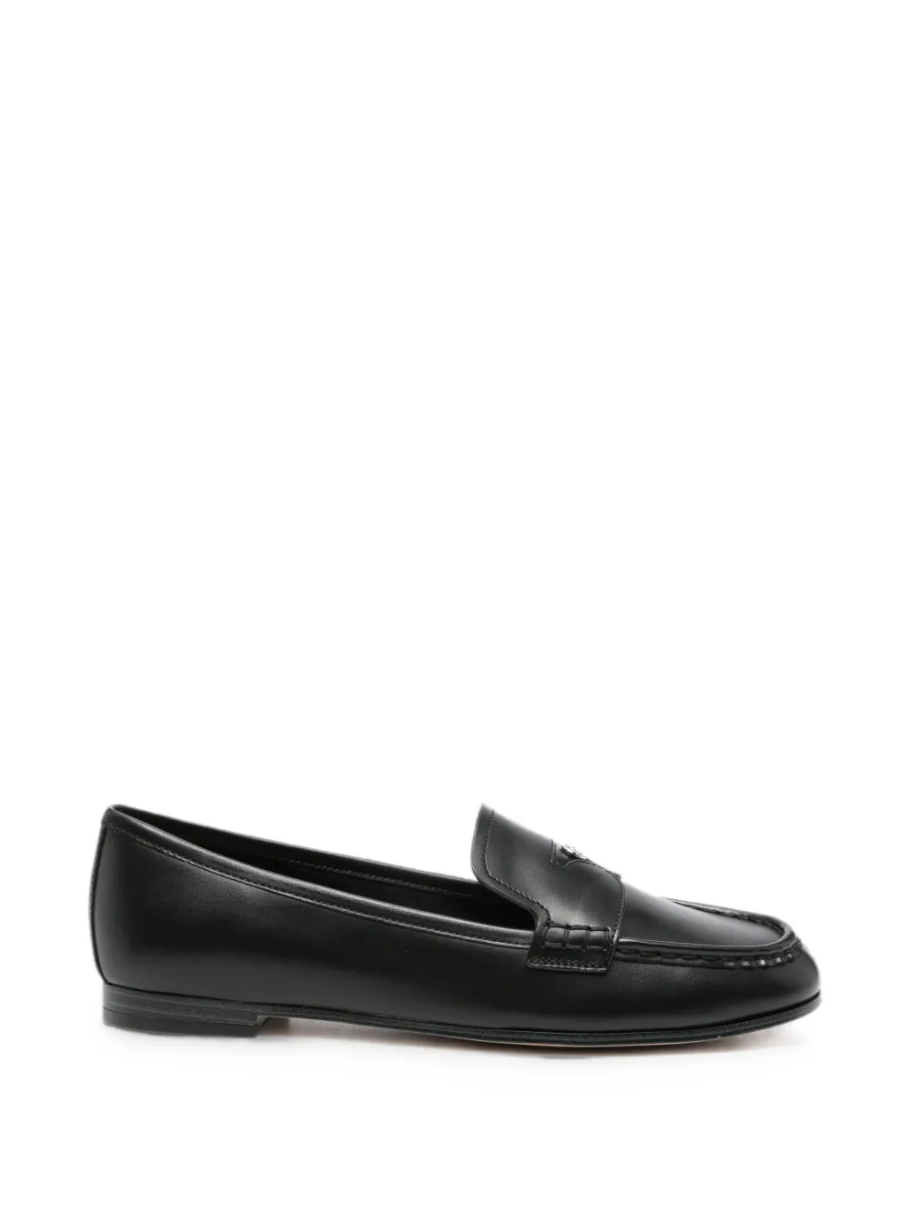 Michael Kors Jennings logo-plaque leather loafers Zwart