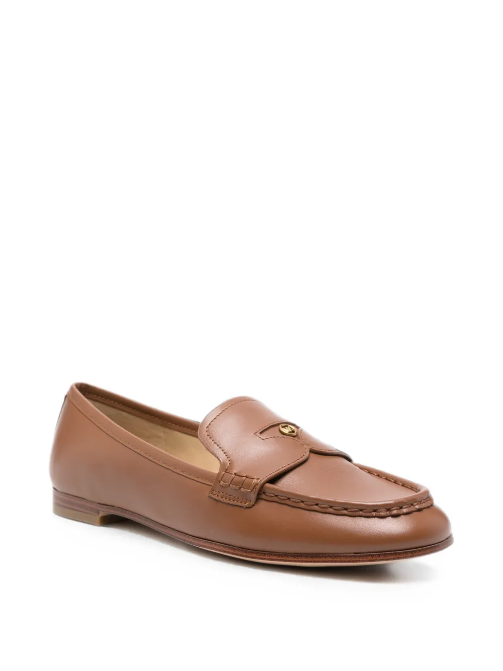 Michael Kors Jennings logo-plaque leather loafers Bruin