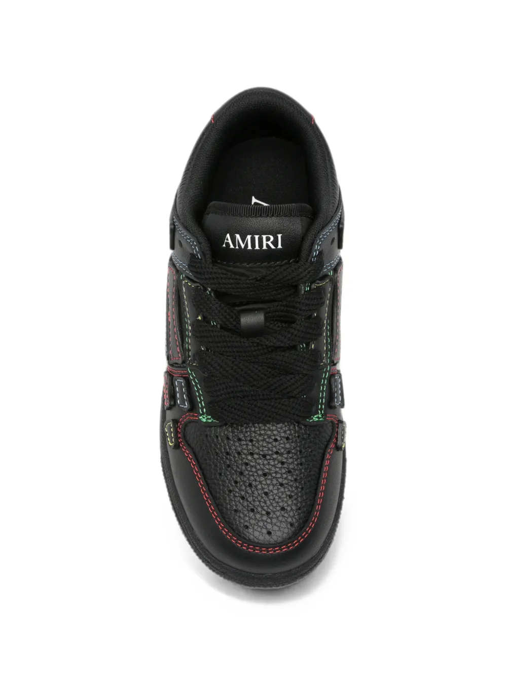 AMIRI contrast-stitched perforated sneakers Zwart