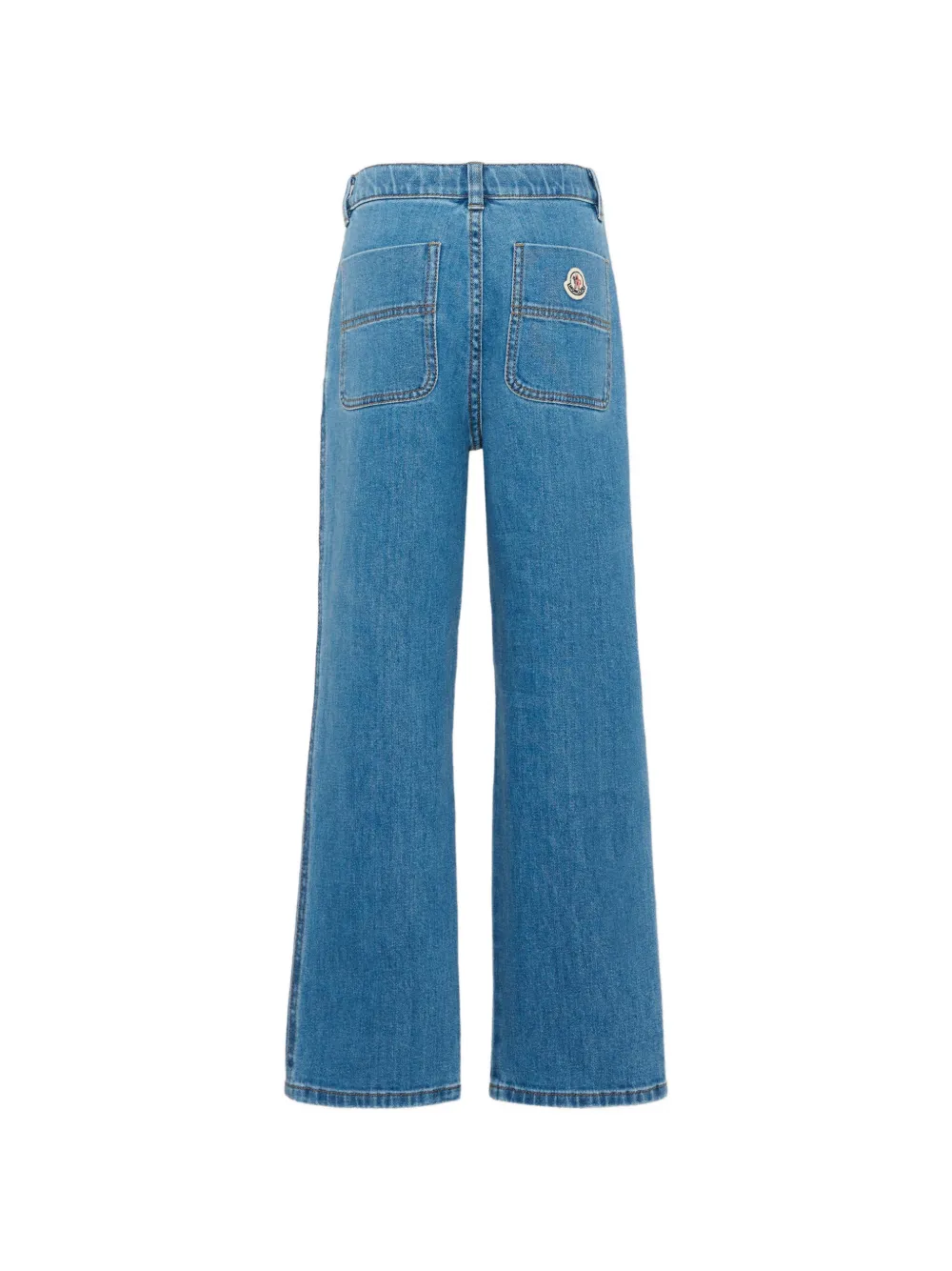 Moncler Enfant Jeans met logopatch Blauw