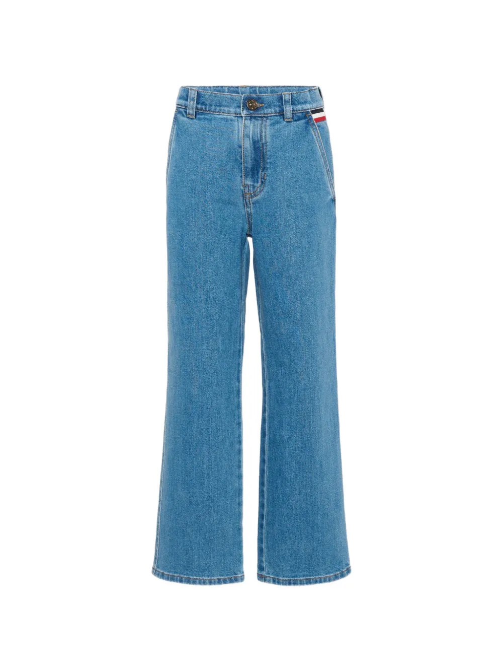 Moncler Enfant Jeans met logopatch Blauw