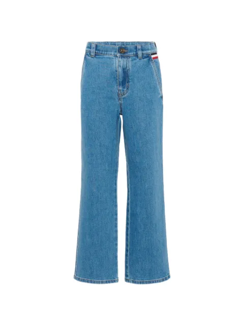 Moncler Enfant jeans rectos con parche del logo