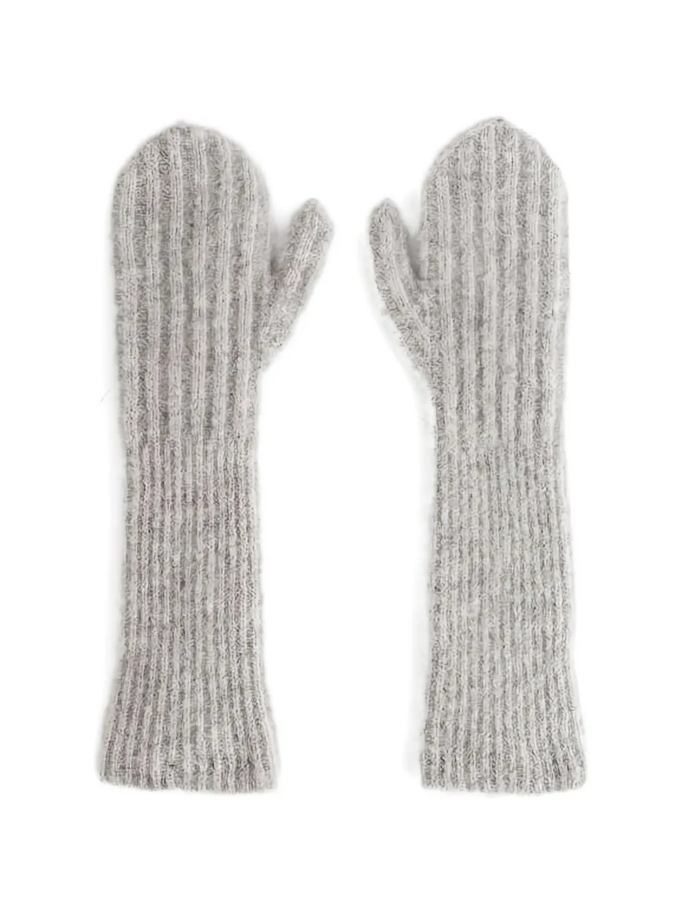 B.B. Walace Irwin ribbed-knit mittens - Grau