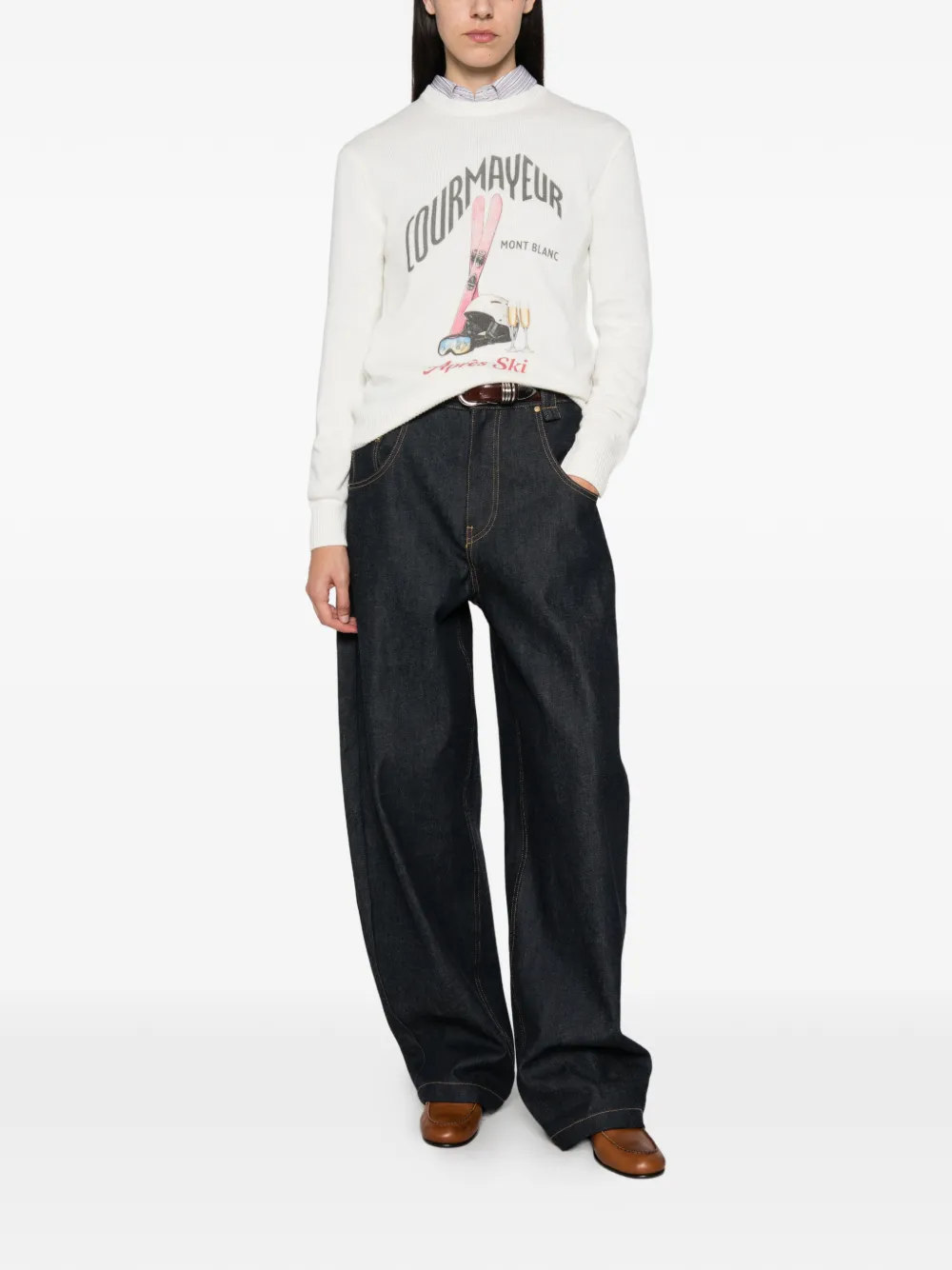 MC2 Saint Barth graphic-print sweater Beige