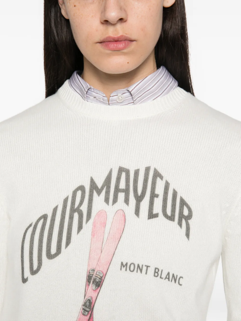 MC2 Saint Barth graphic-print sweater Beige
