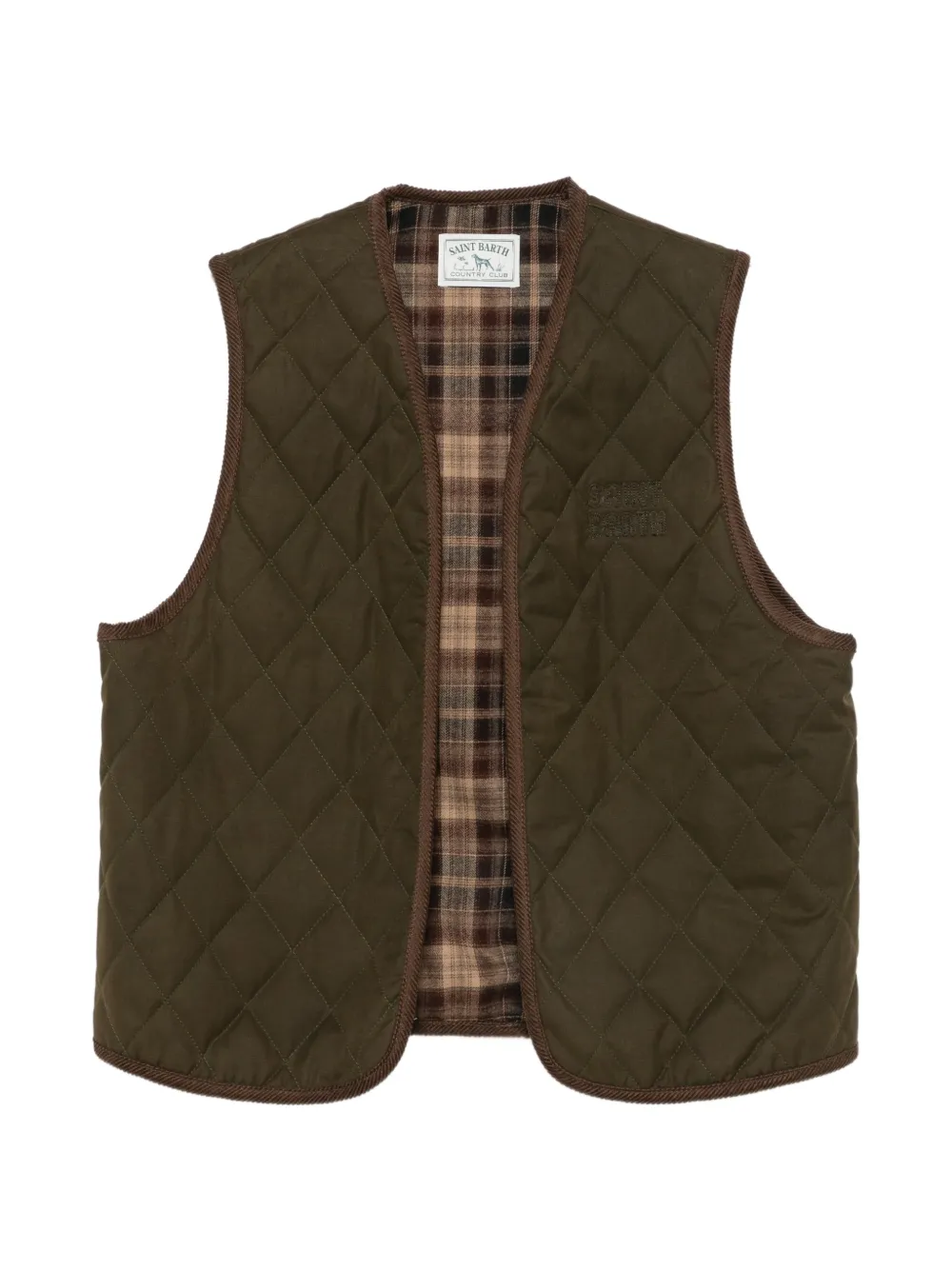 MC2 Saint Barth Janvry gewatteerde bodywarmer Groen