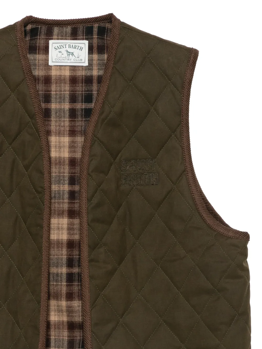 MC2 Saint Barth Janvry gewatteerde bodywarmer Groen