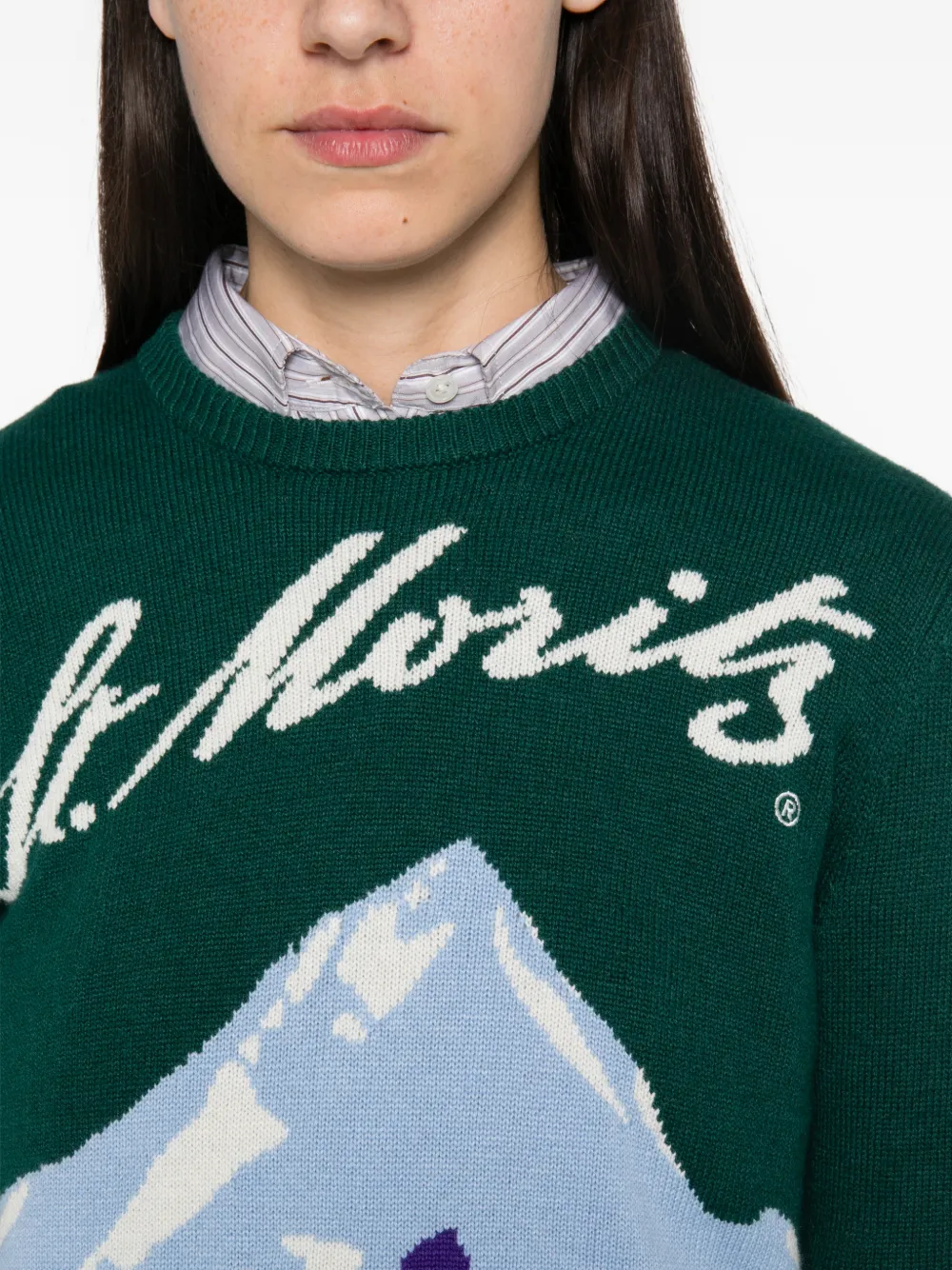 MC2 Saint Barth St. Moritz intarsia-knit sweater Groen