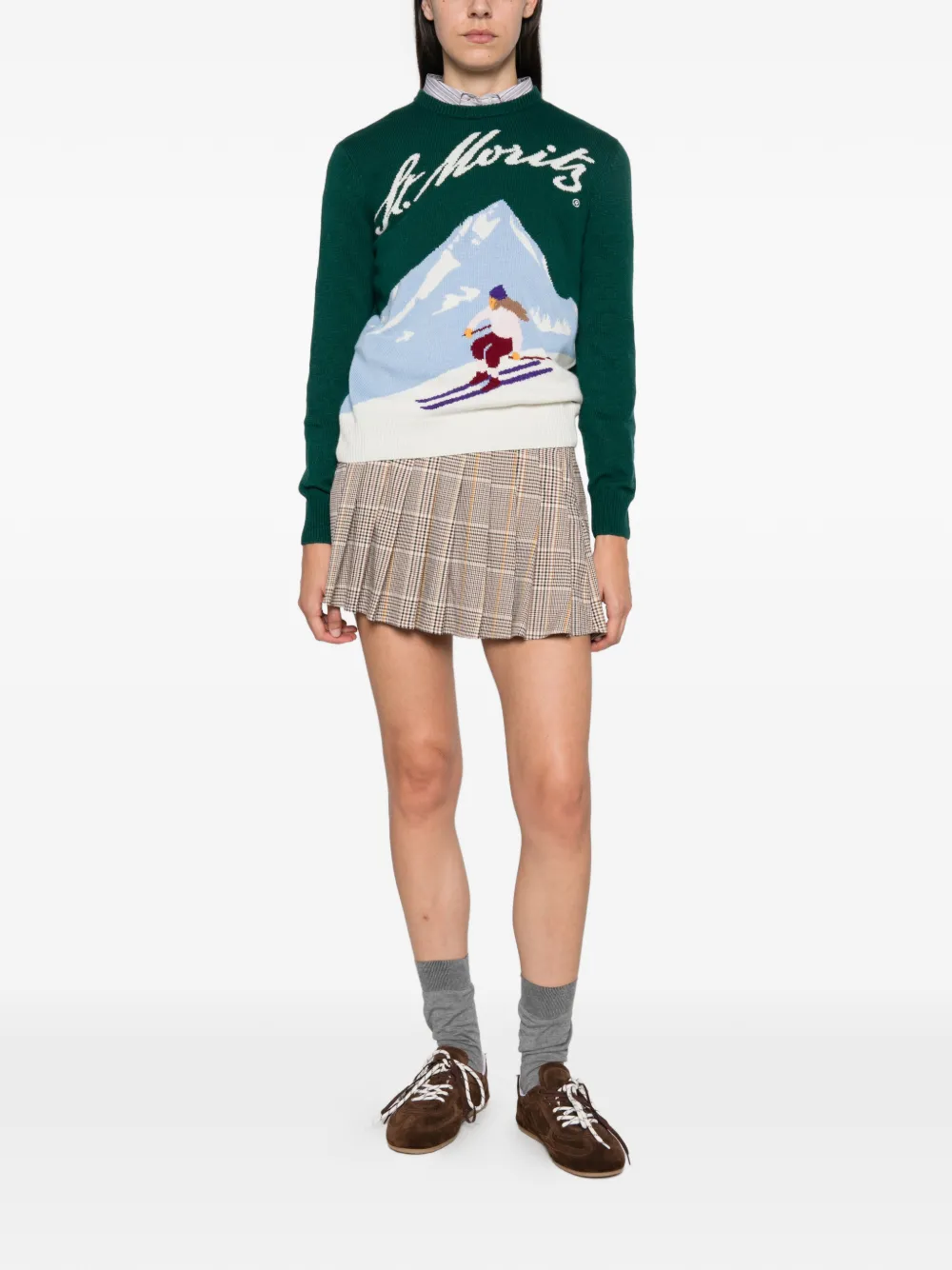 MC2 Saint Barth St. Moritz intarsia-knit sweater Groen