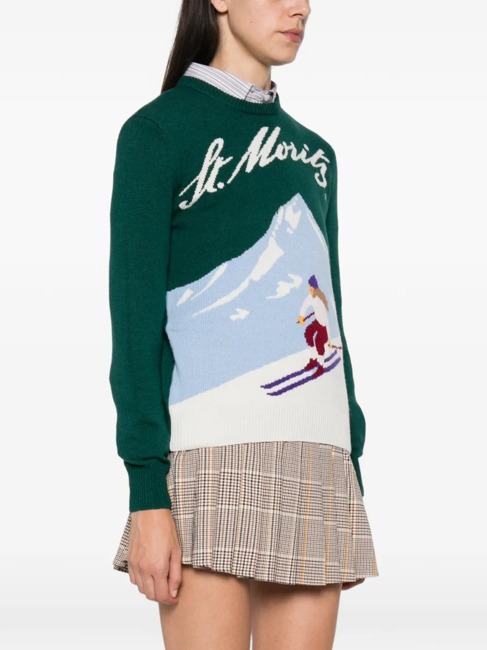 MC2 Saint Barth St. Moritz intarsia-knit sweater Groen