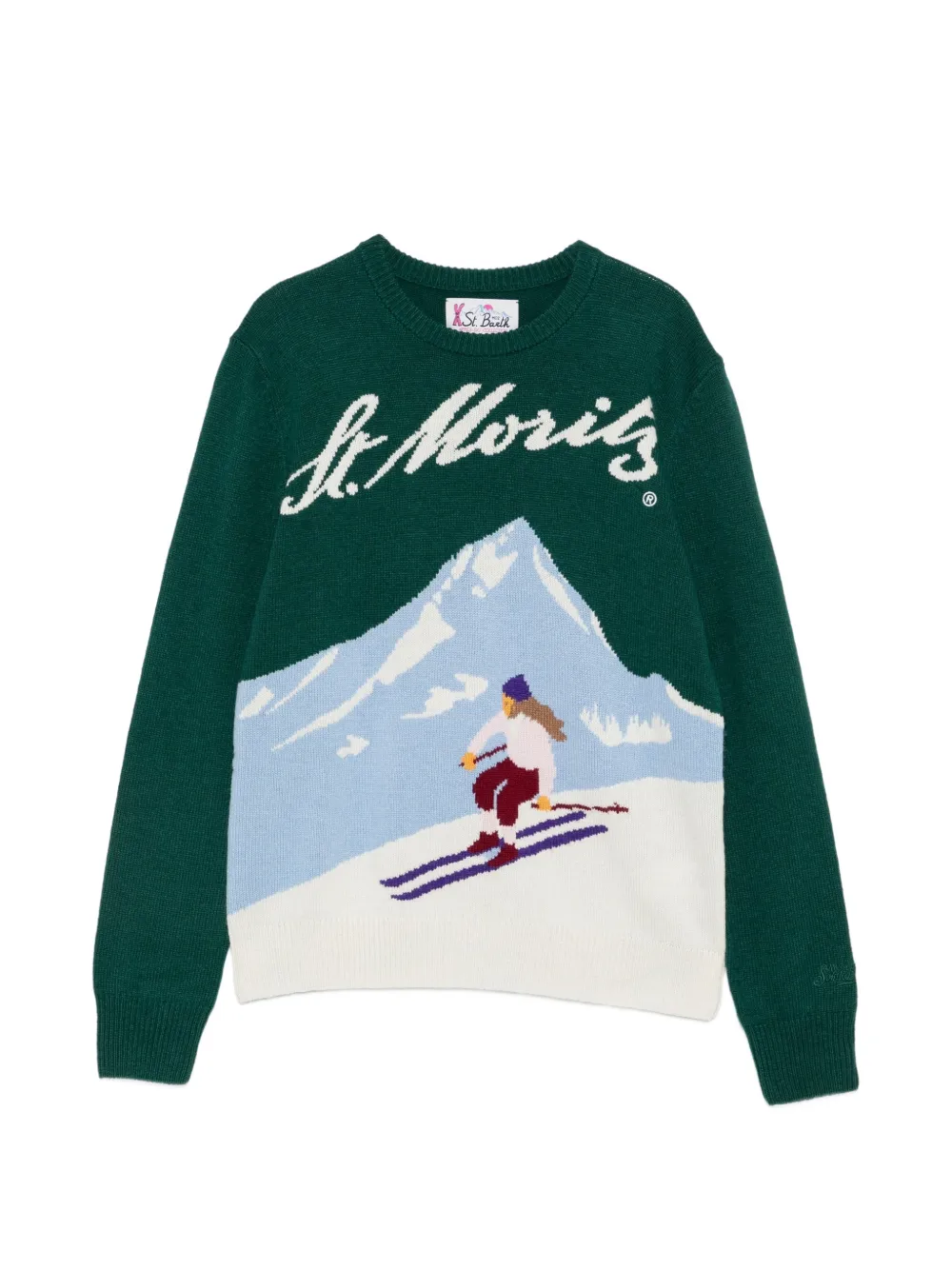 MC2 Saint Barth St. Moritz intarsia-knit sweater Groen