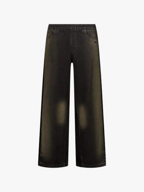 AVAVAV x adidas Originals logo-embroidered faded-effect jeans