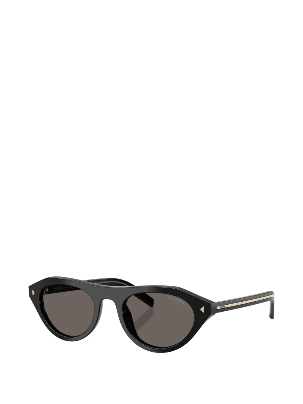 Prada Eyewear Asymmetrische zonnebril met geometrisch montuur Zwart