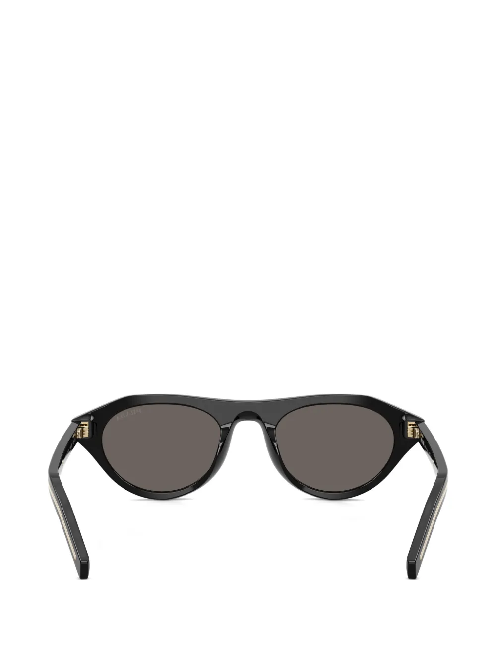 Prada Eyewear Asymmetrische zonnebril met geometrisch montuur Zwart