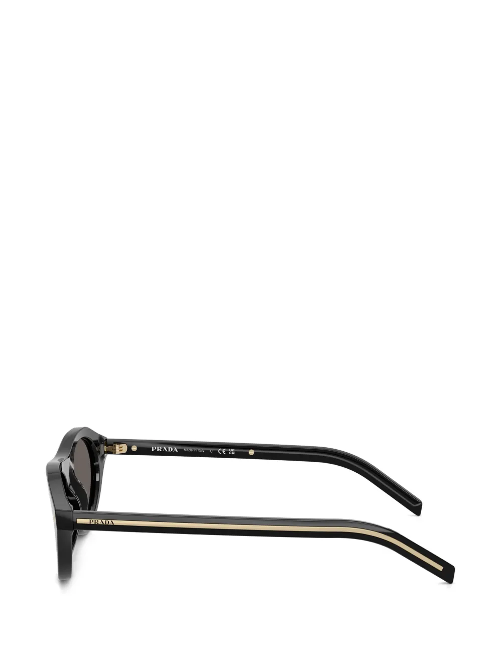 Prada Eyewear Asymmetrische zonnebril met geometrisch montuur Zwart