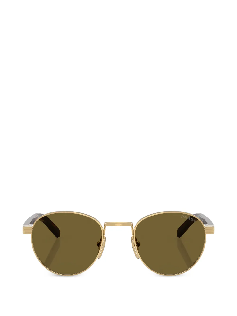 Prada Eyewear round-frame logo-plaque sunglasses · 48