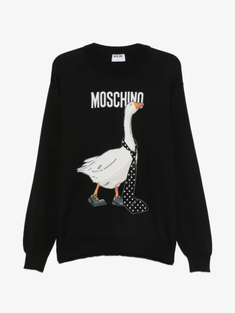 Moschino Pullover mit Gänse-Intarsie