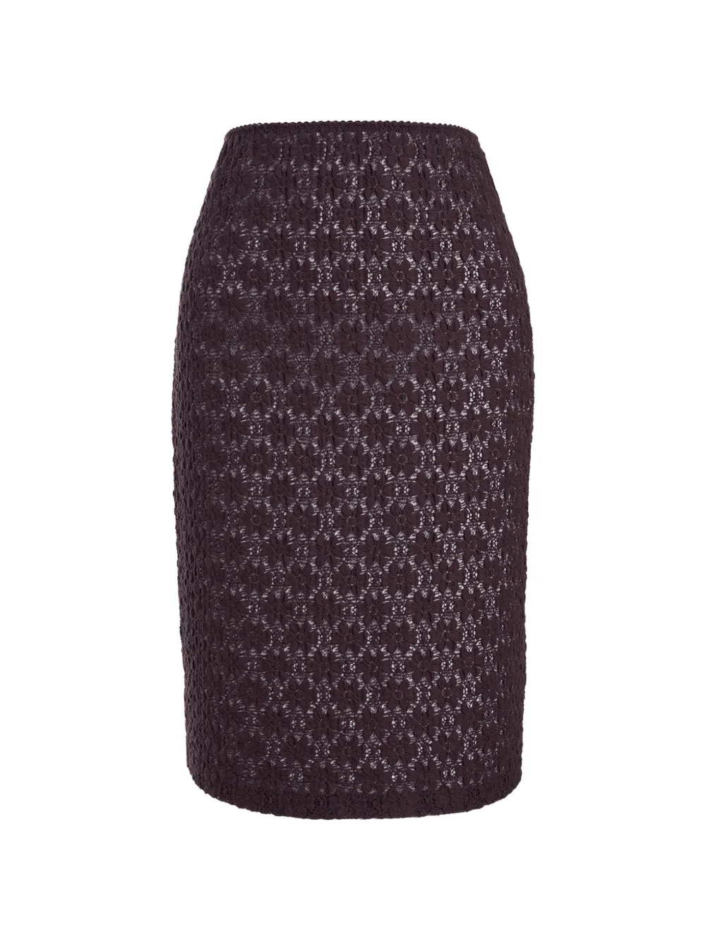 12 Storeez Primrose Lace Midi Skirt In 브라운