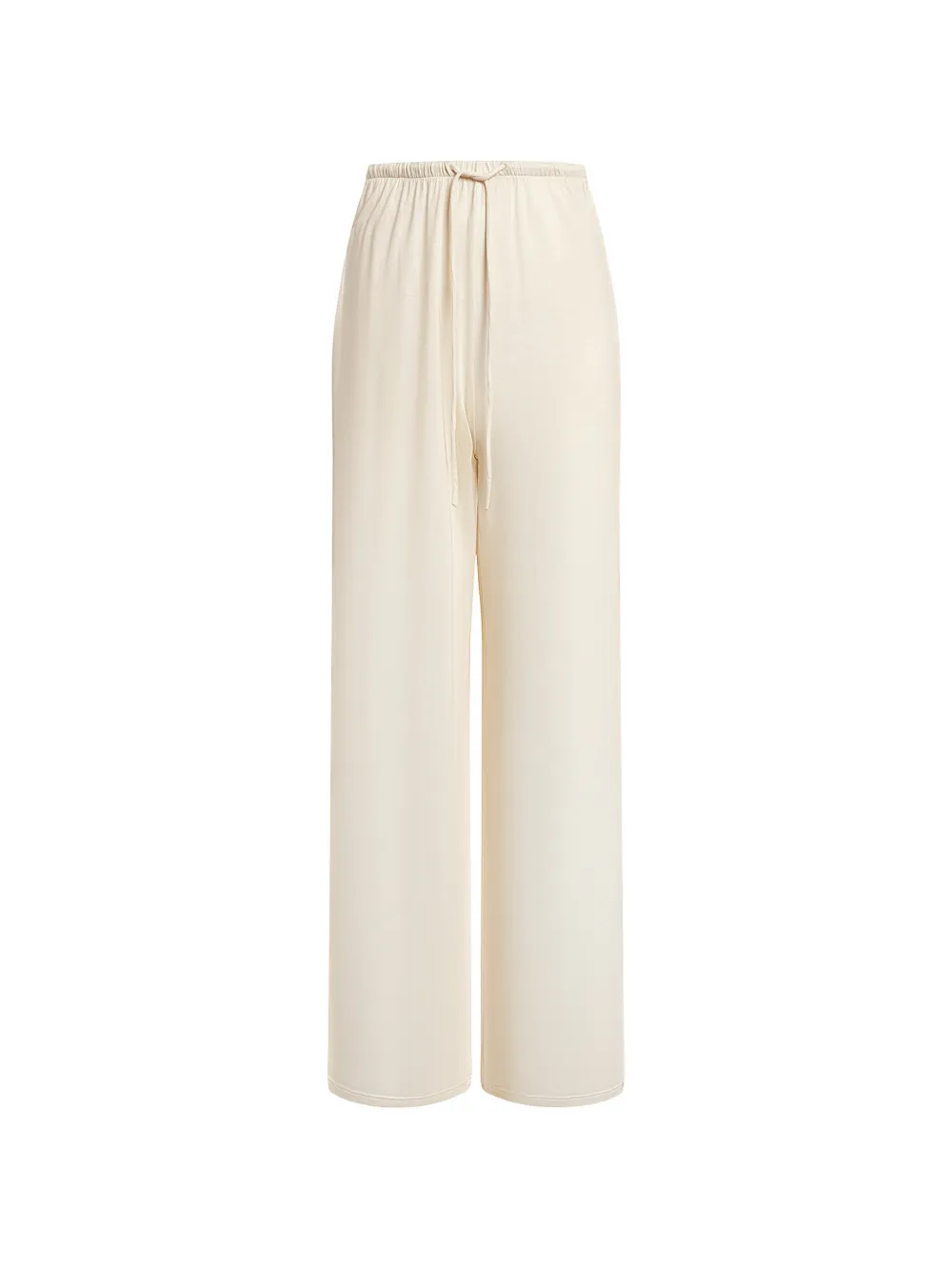 12 STOREEZ Pearl zijden broek met trekkoord Wit