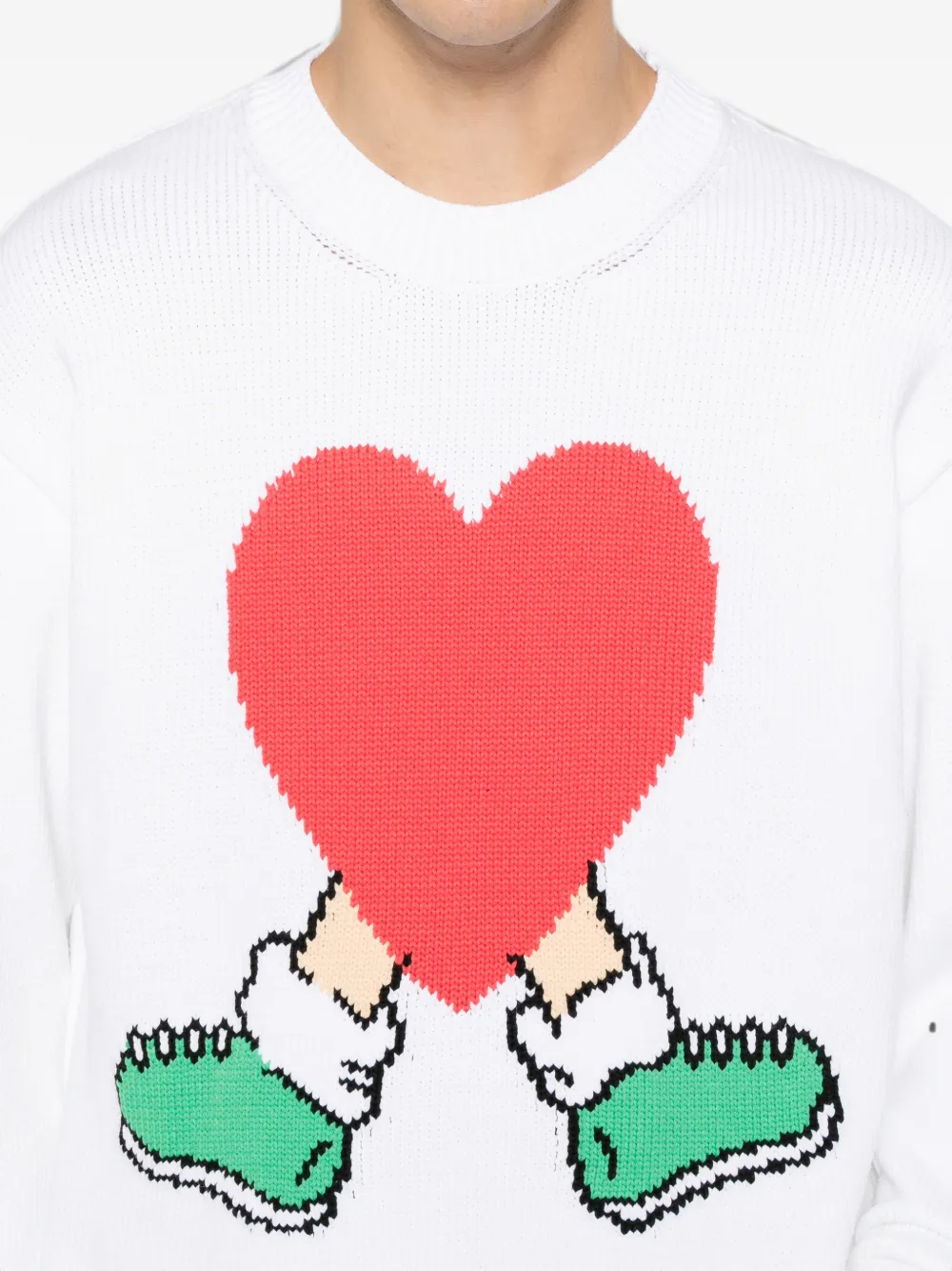 Moschino Trui verfraaid met hart Wit
