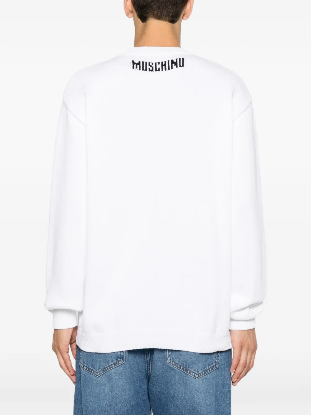 Moschino Trui verfraaid met hart Wit