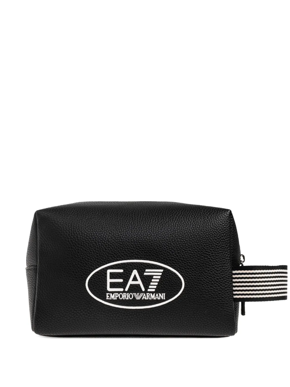Ea7 Emporio Armani logo-print cosmetic bag - Schwarz