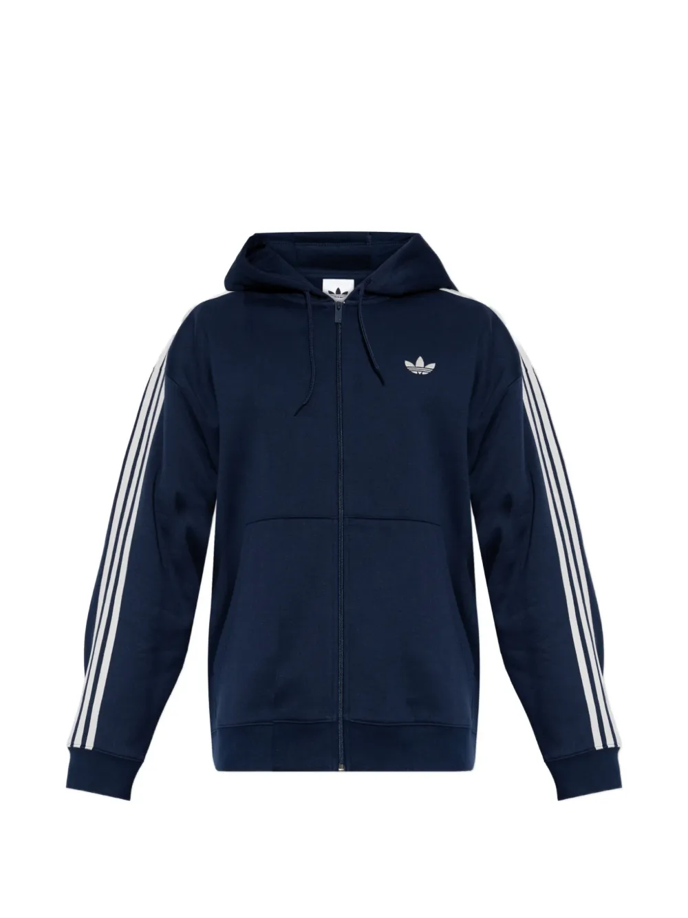 adidas logo-embroidered hoodie - Blu