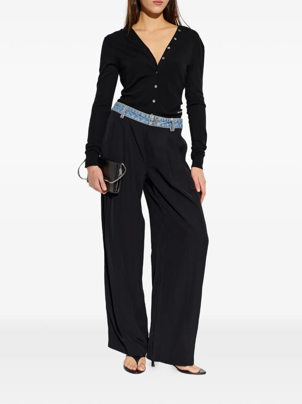 Alexander Wang Button-up vest Zwart