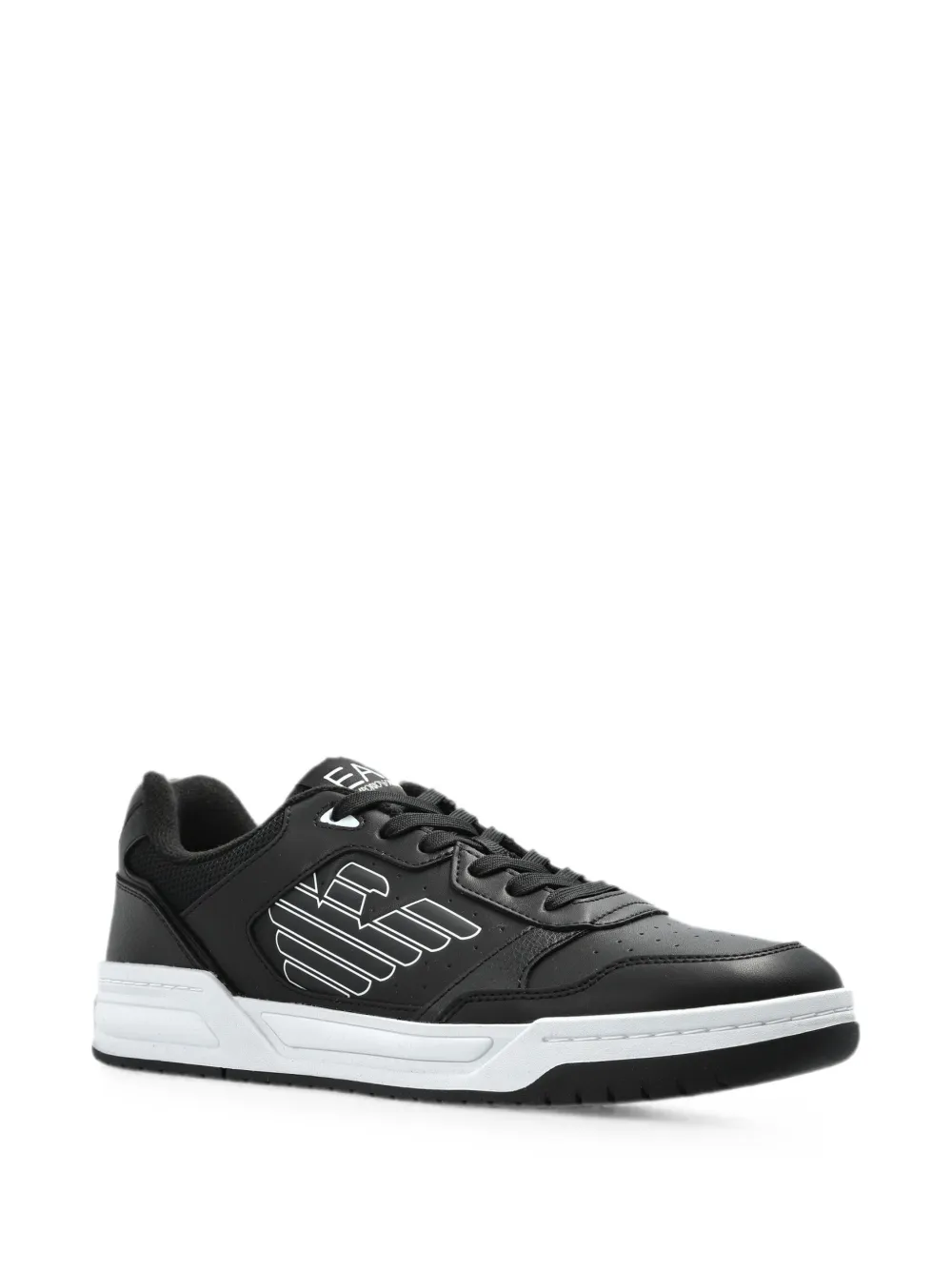 Ea7 Emporio Armani logo-print panelled sneakers Zwart