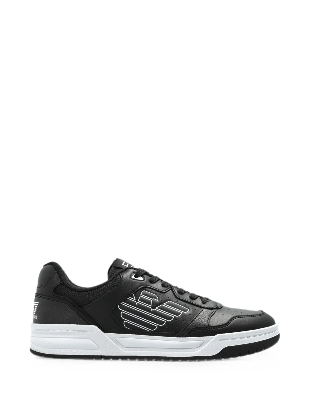 Ea7 Emporio Armani logo-print panelled sneakers - Nero