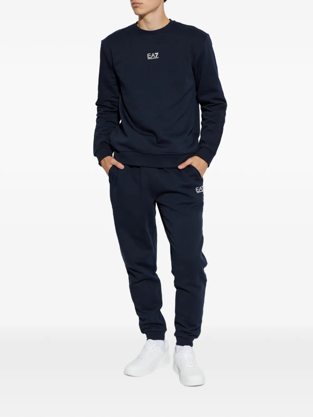 Ea7 Emporio Armani Trainingspak met logoprint Blauw