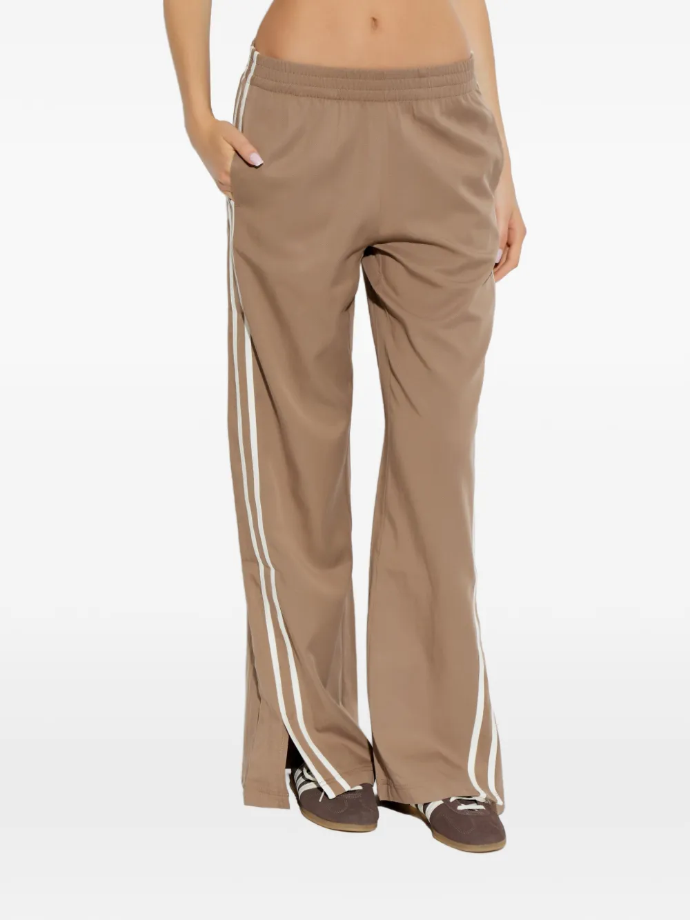 The Upside Juliet broek met zijstreep Beige