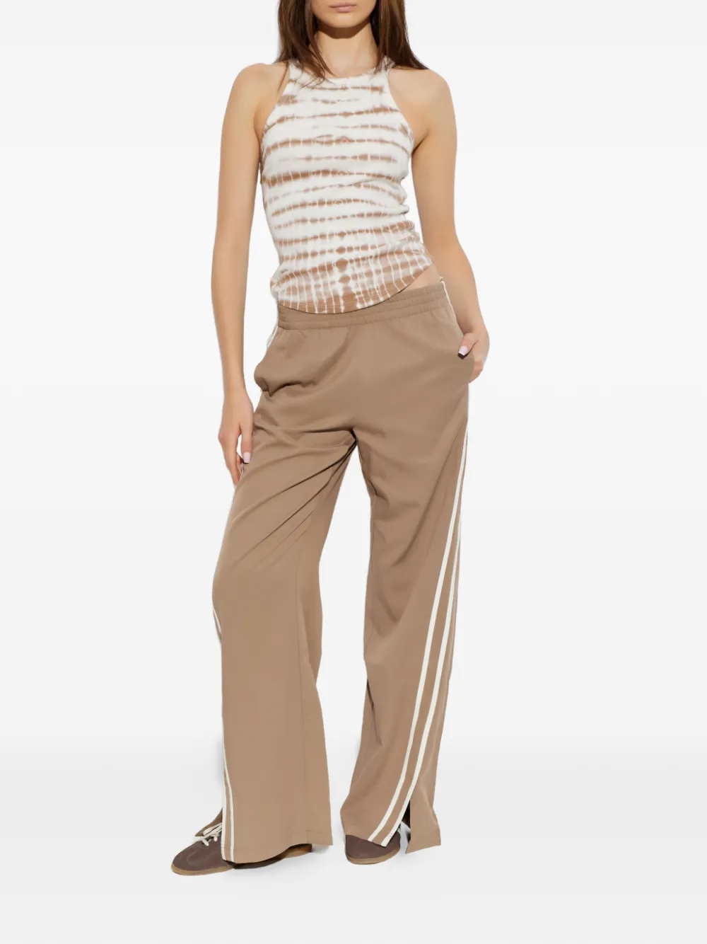 The Upside Juliet broek met zijstreep Beige