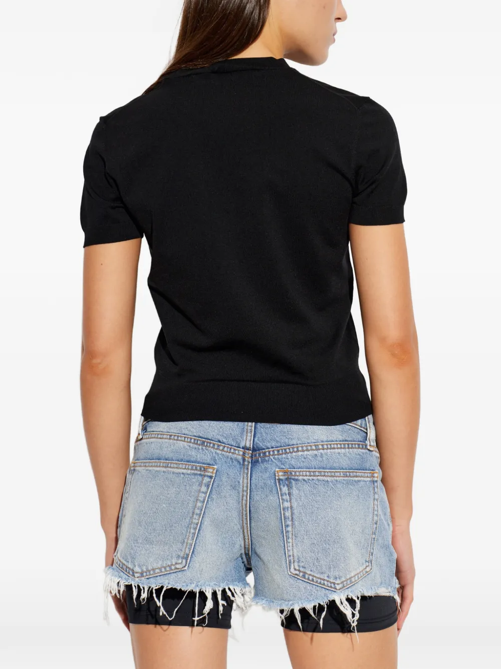 Alexander Wang T-shirt met glanzend logo Zwart