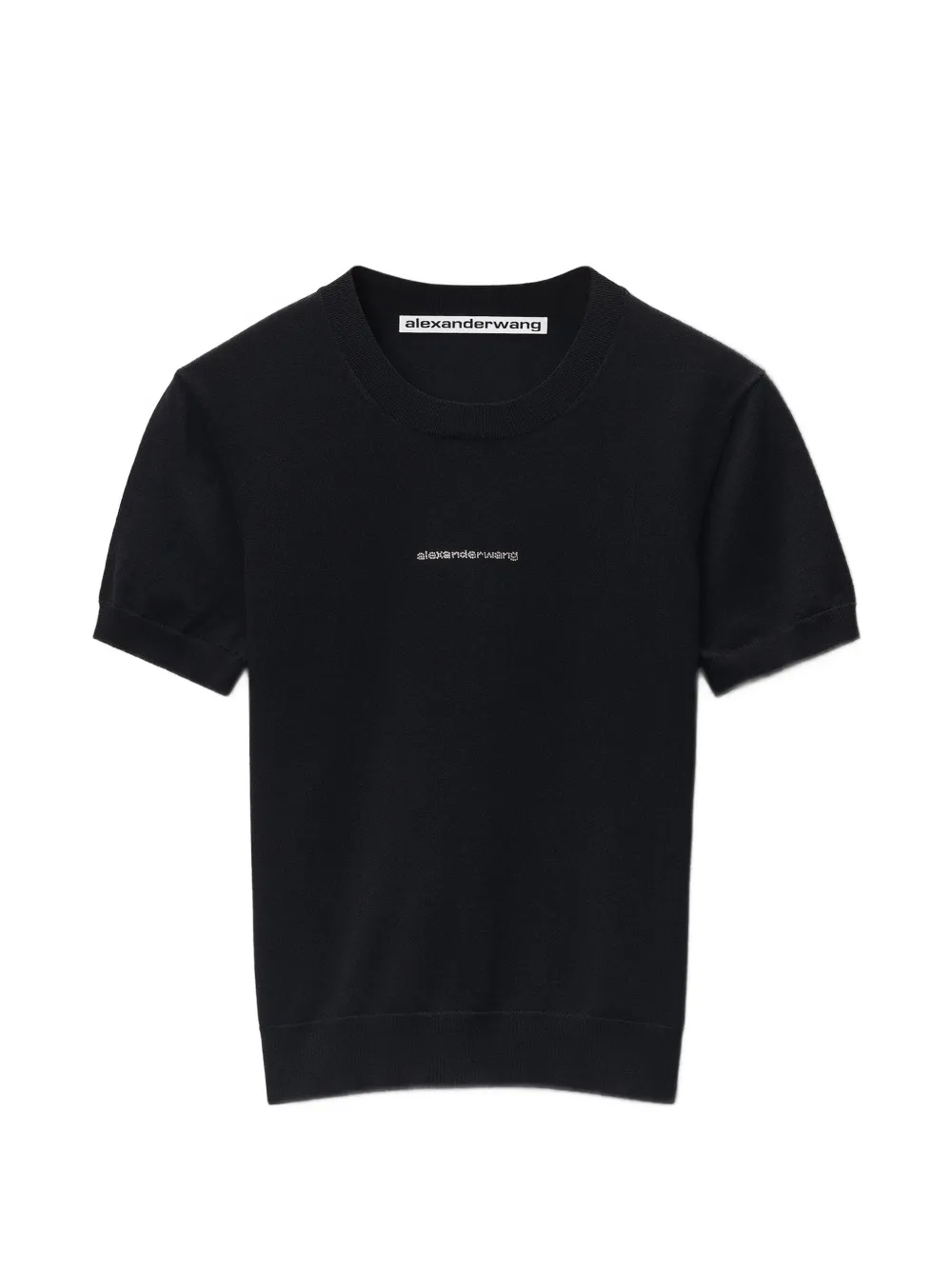 Alexander Wang T-shirt met glanzend logo Zwart