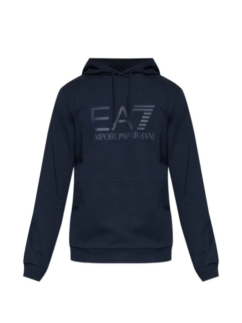 Ea7 Emporio Armani logo-print drawstring hoodie