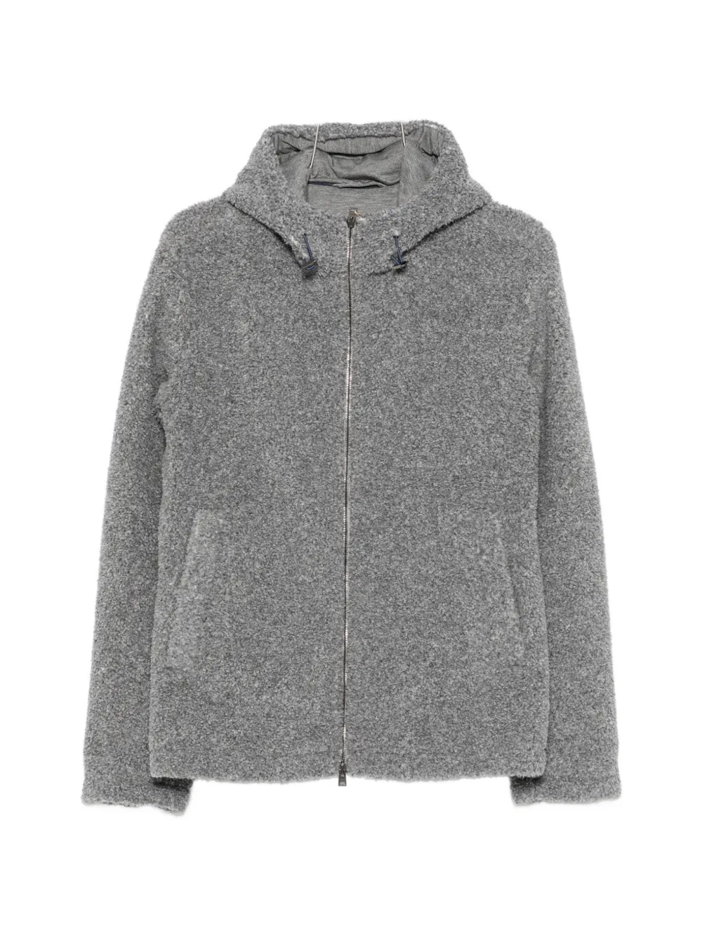 Herno hooded bouclé-effect coat | gris | Image 1