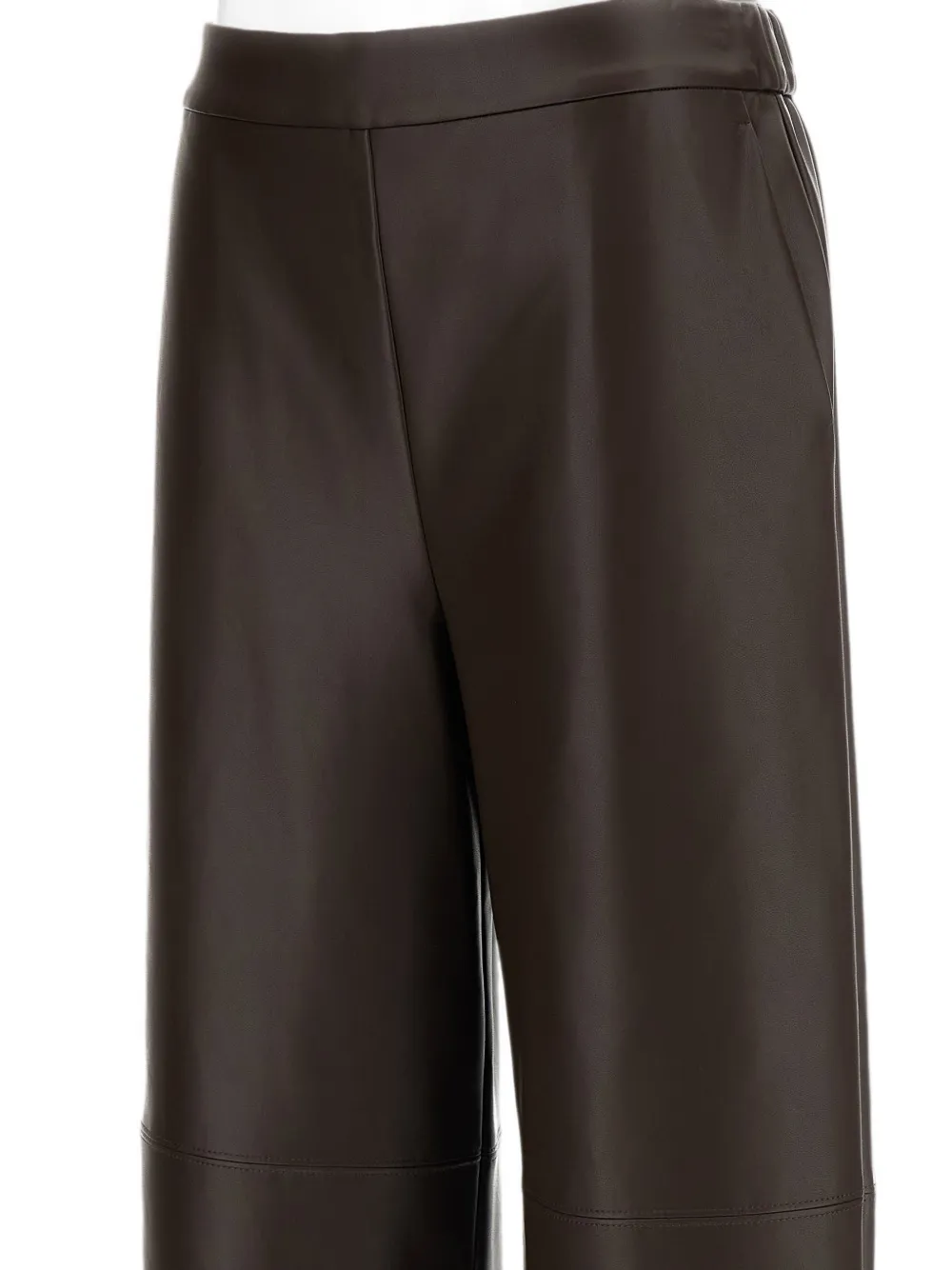'S Max Mara Cropped broek van gecoat jersey Bruin
