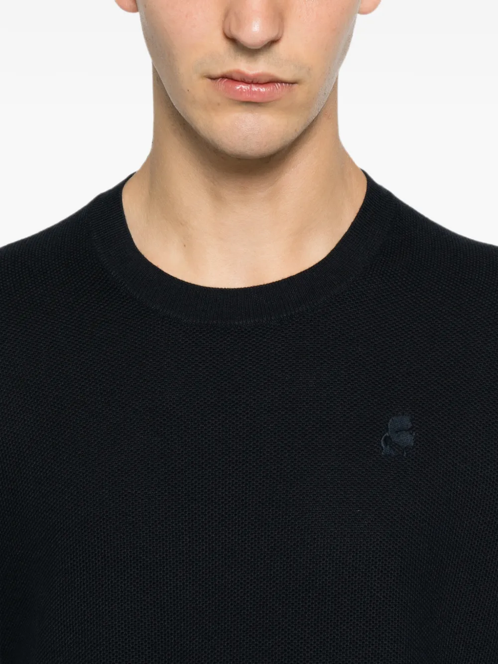 Karl Lagerfeld Trui met ronde hals Blauw