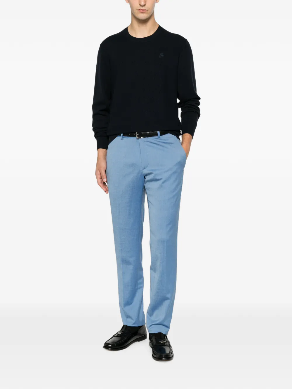 Karl Lagerfeld Trui met ronde hals Blauw