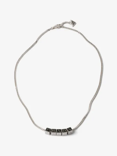 Prada metal necklace