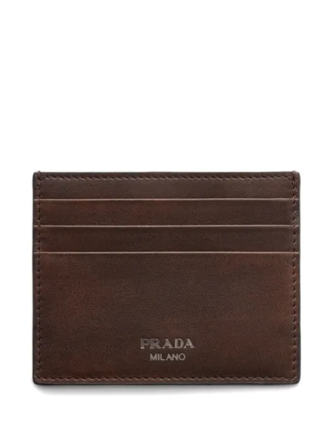 Prada leather card holder