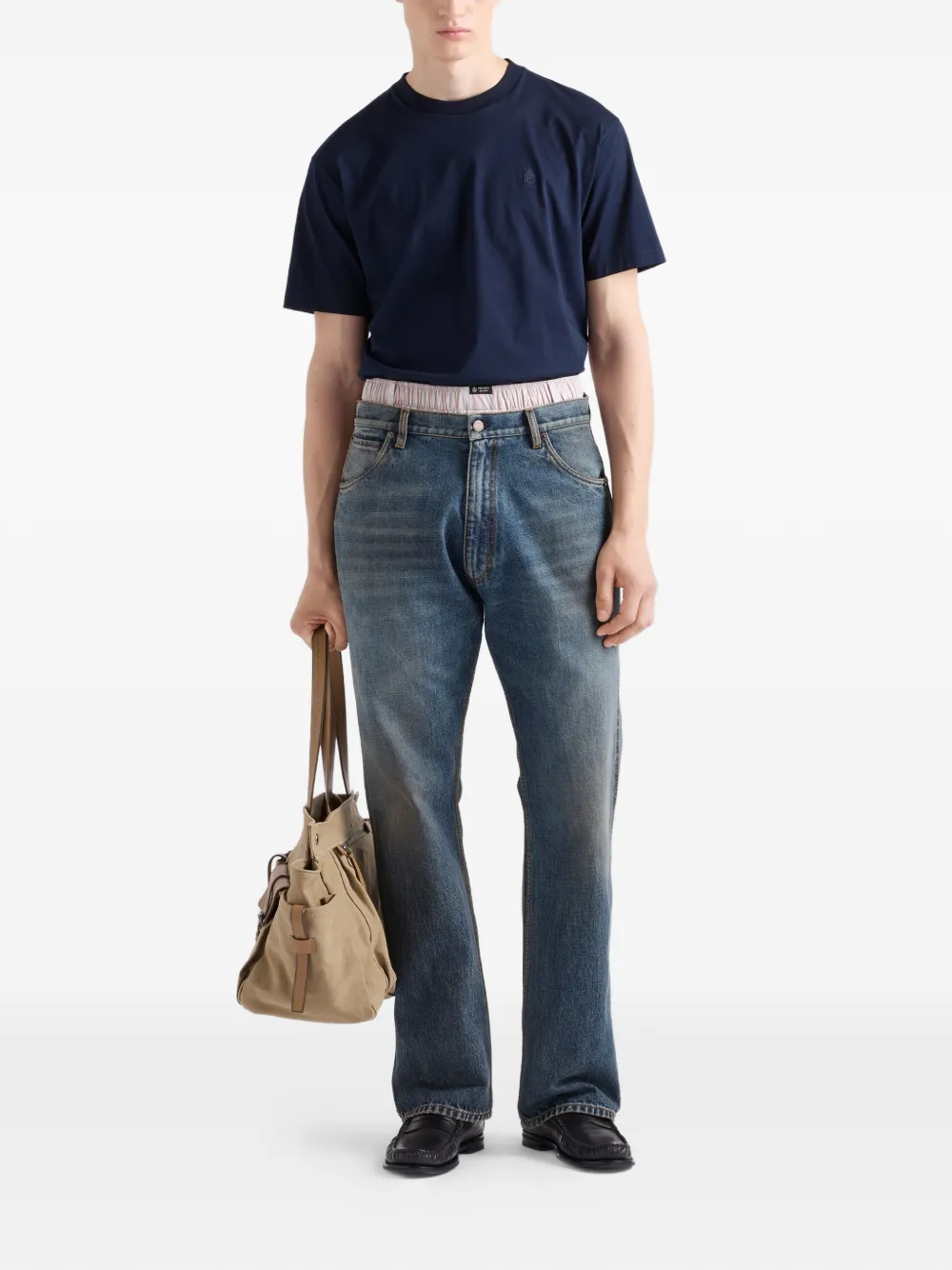 Prada Katoenen T-shirt Blauw