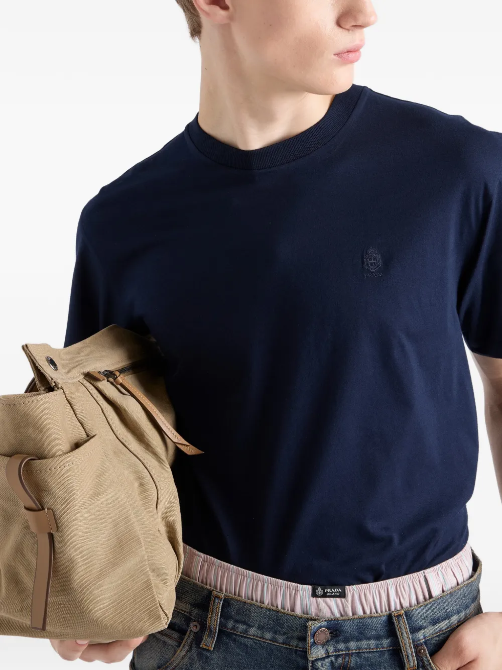 Prada Katoenen T-shirt Blauw