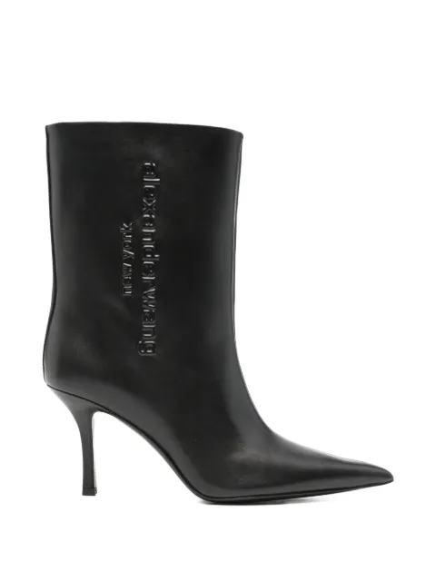 Pre-Owned Alexander Wang Delphine logo-embossed ankle boots