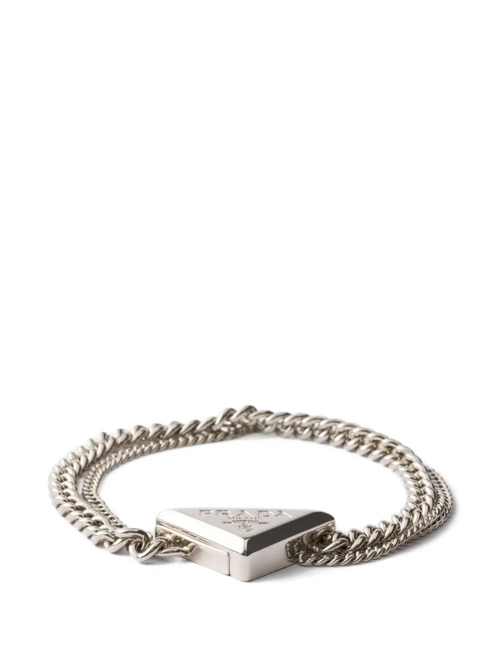 Prada Metal Bracelet In Silver