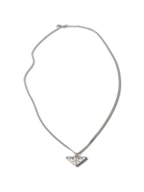 Prada enameled metal necklace