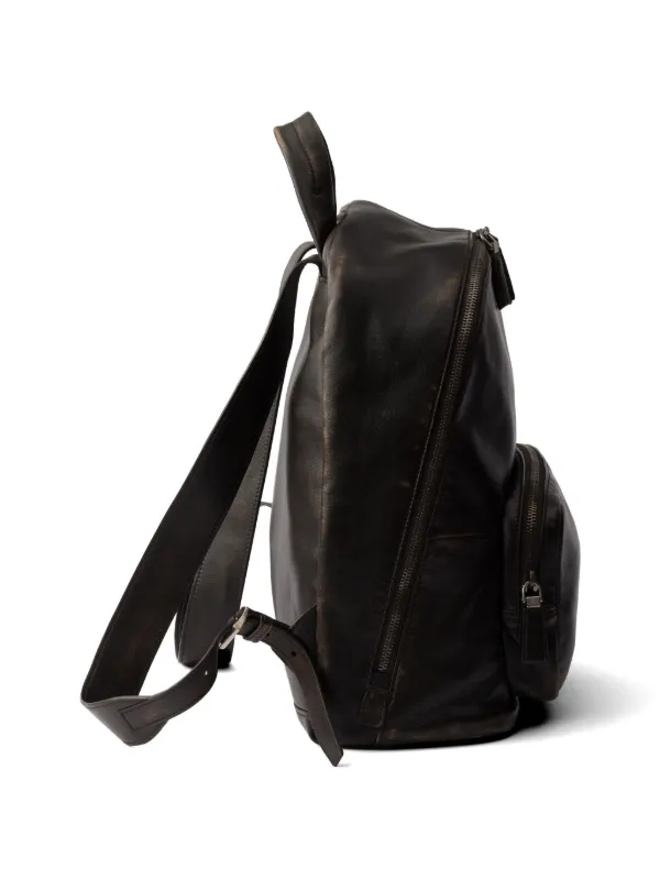 distressed leather backpack Scully Brown such as weekend trips Prada Distressed Nappa Leather Backpack